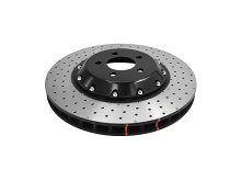 Brzdový kotouč přední Ford Mustang 2015-2023 380mm DBA 5000 series - Crossed Drilled & Dimpled Black Hat