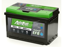 Autobaterie Galaxy EFB 70Ah 650A Start-Stop