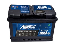 Autobaterie Galaxy AGM 70Ah 760A