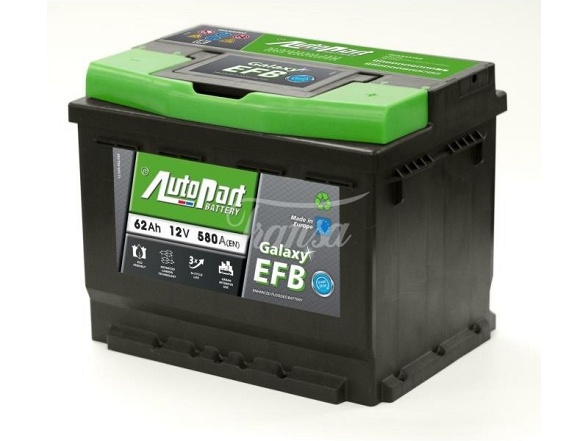 Autobaterie Galaxy EFB 60Ah 560A Start-Stop
