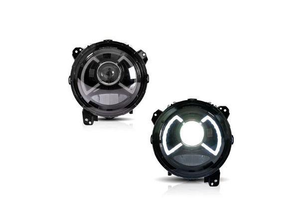 Světla přední FULL LED V1 Jeep Wrangler 2018+ VLAND